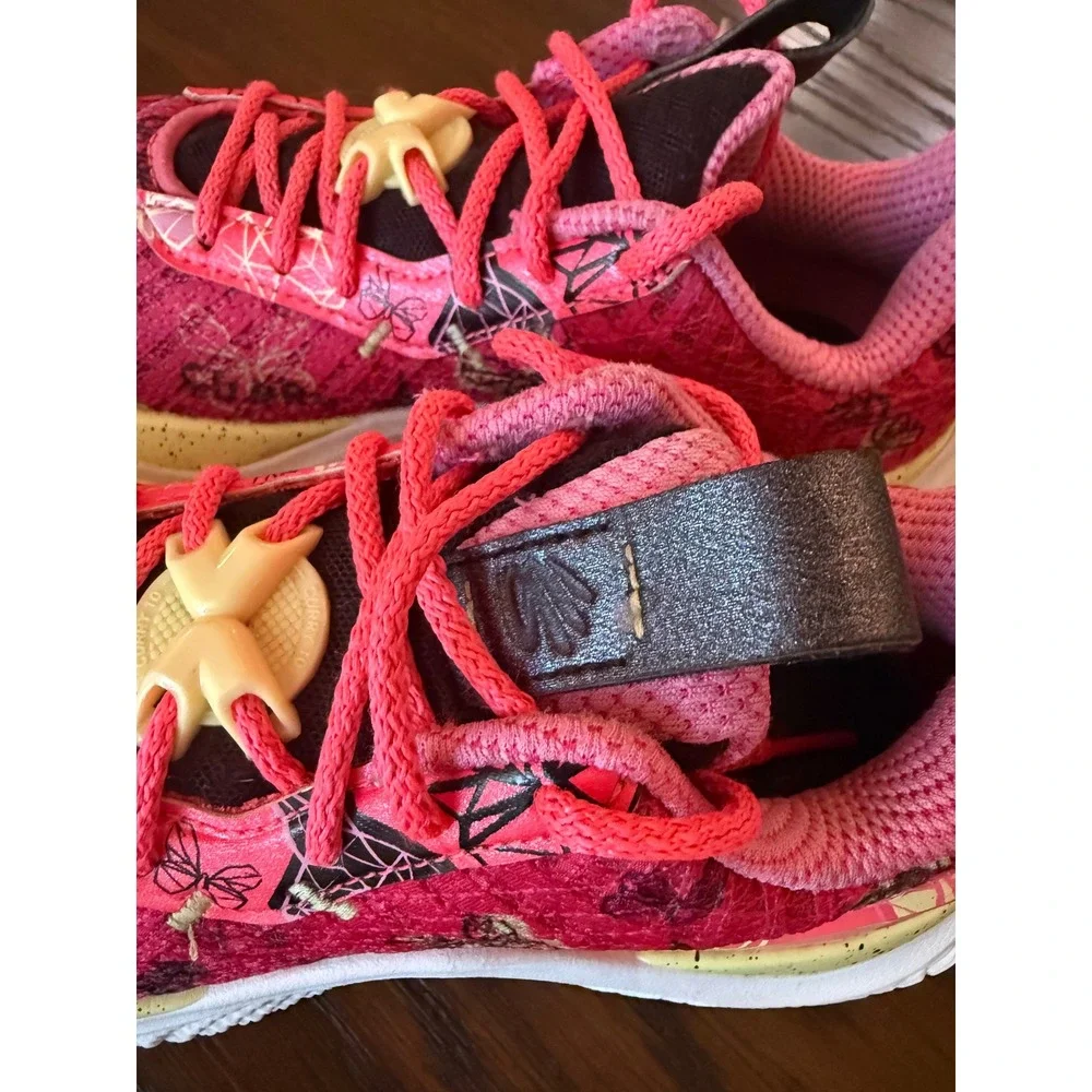 Under Armour Curry Flow 10 Kids 5.5Y Pink Excellent Unicorn Butterfly Girl Dad